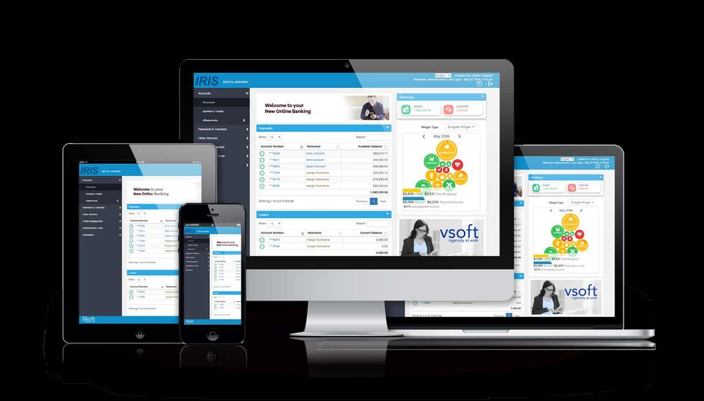 VSoft s IRIS Digital Banking Platform is uniquely positioned to cater to the consumers demands by offering access to a multitude of payment channels and financial services, with consistent and
