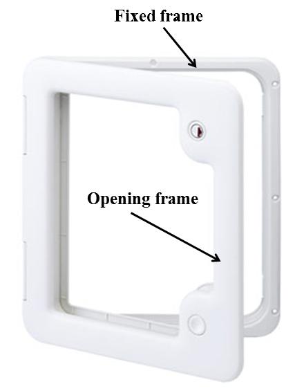 happens for plastic doors, in order to achieve 180 opening, the hinges stick out the wall as shown in Figure 3, thus resulting in an unpleasant aesthetic appearance.
