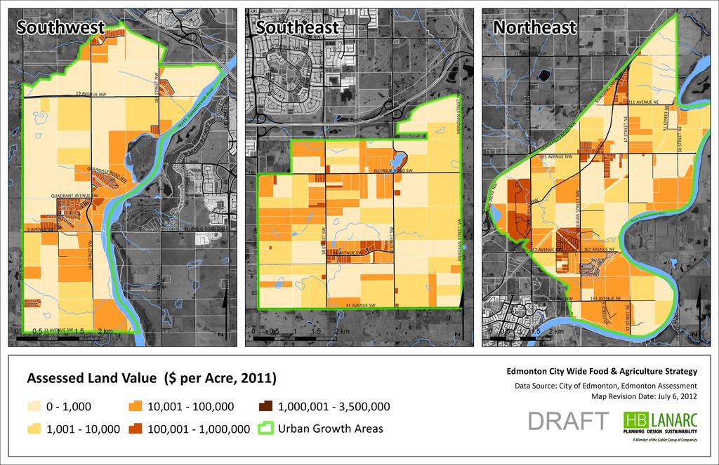 Figure 14 Assessed Land Value Based on City Assessment Data.