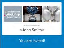 An exclusive invitation for <John Smith> Invite (selfmailer) There s no party like a Honda party!