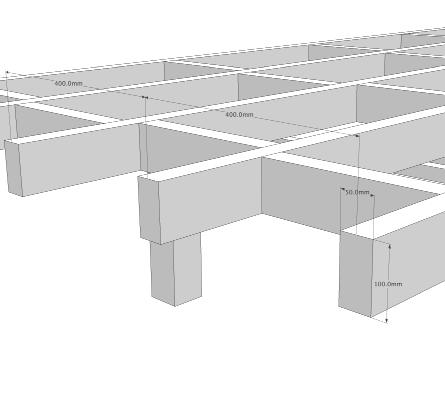 INSTALLATION OF SUBSTRUCTURE Timber Joists DECKING JOIST LAYOUT: TYPICAL TIMBER SUB-FRAME Joists should be fixed to a secure legs in a concrete footing or similar.
