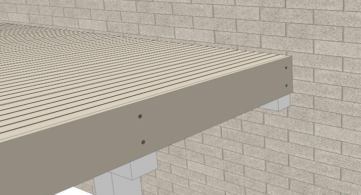 Align the first Trim with the top edge of O Flat Fascia Trim the decking and fix into