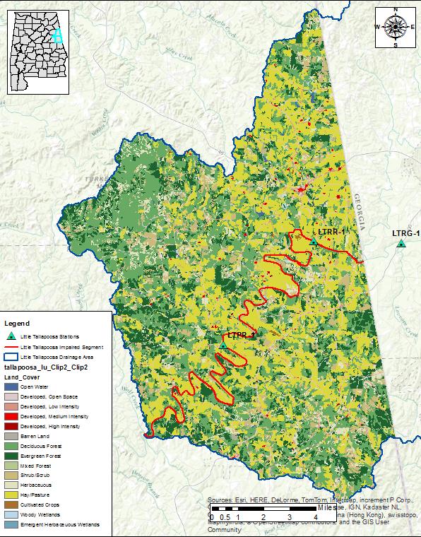 Figure 4: Land Use Map for the Alabama Portion of the Little
