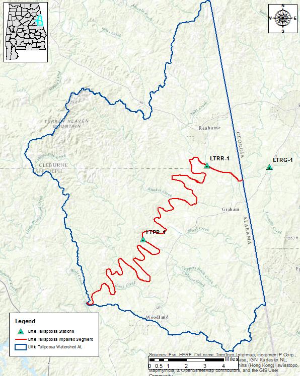 Figure 1: Little Tallapoosa River Location Map in the