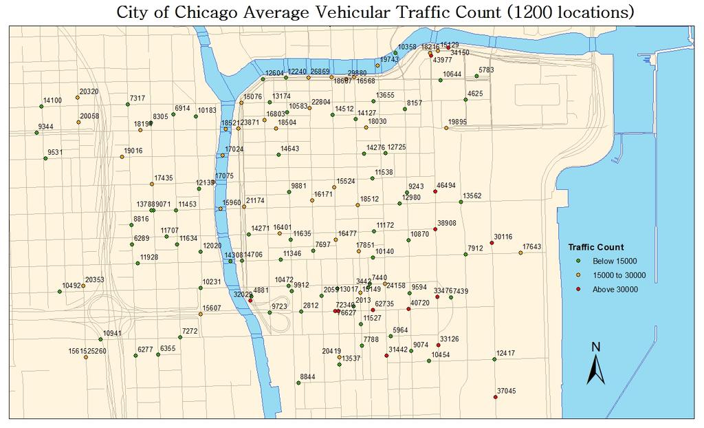 Traffic Counts 24-hour counts at over 1,200 locations citywide in 2006 for