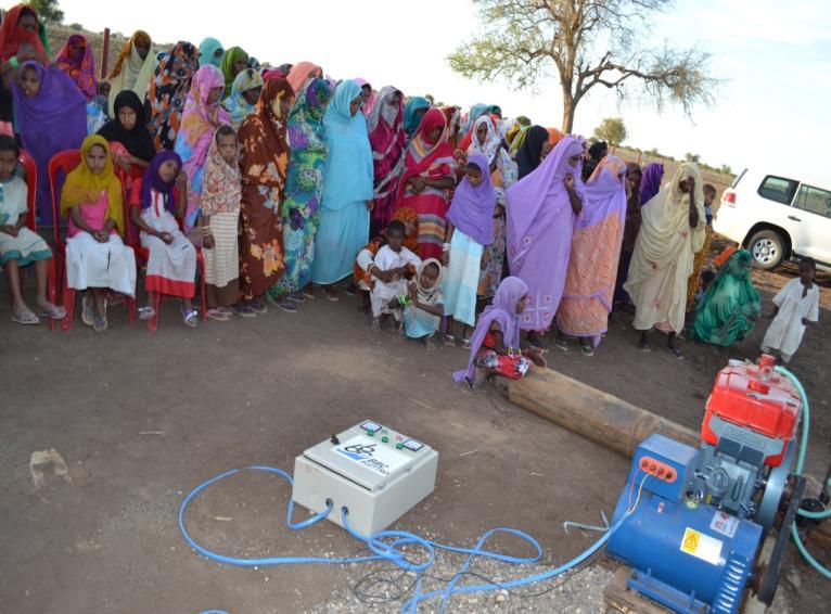 benefitting (120 women) using solar pumping of ground