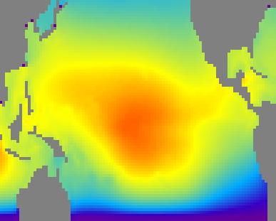 Increases in sea surface temperature in eastern Pacific