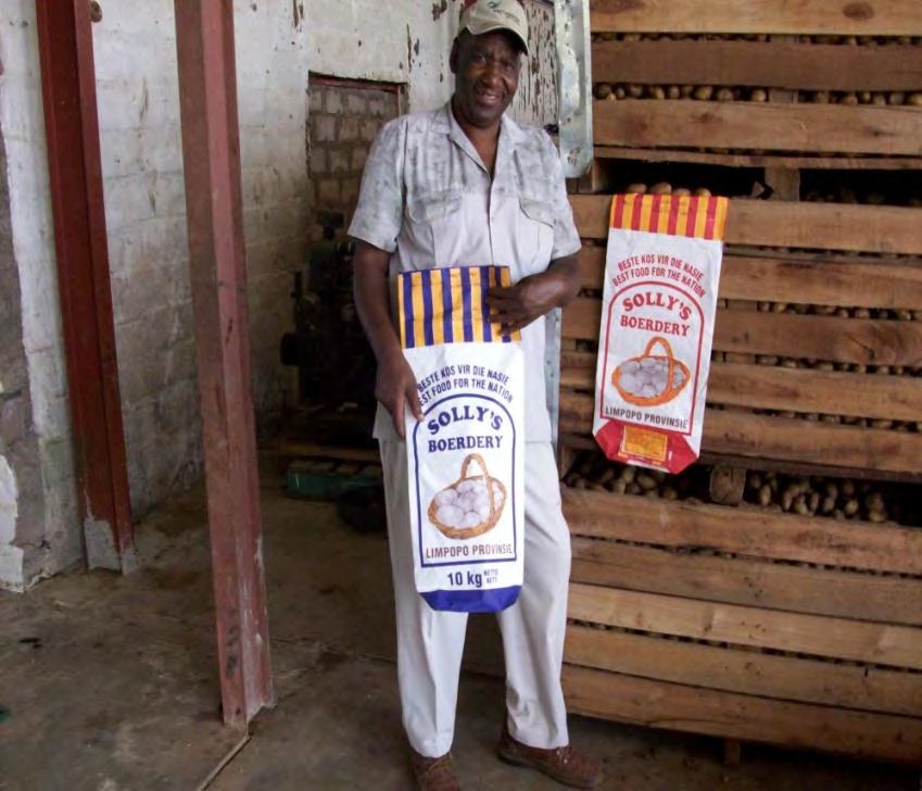 Marketing strategy Solly uses his brand name Solly Boerdery to market his fresh potatoes as shown in Figure 4.