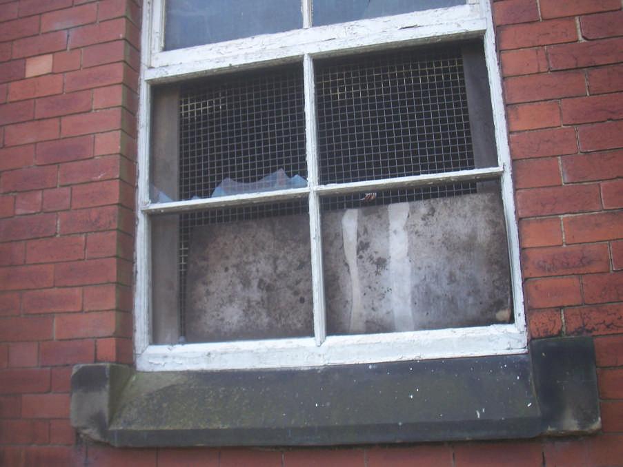 5) neglected but mainly sound sash window 6)