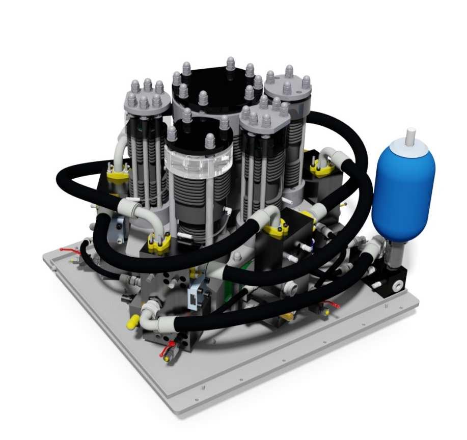 2.4 Hydrogen compression technologies Advantages of the ionic compressor: - Close to 100 % energy conversion efficiency - Low energy consumption -Very small number of moving parts (due to use of