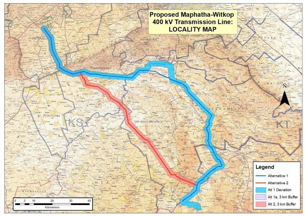 Figure 1 Locality map of the approved route 2.1 Terrain The terrain within the study area varies greatly.