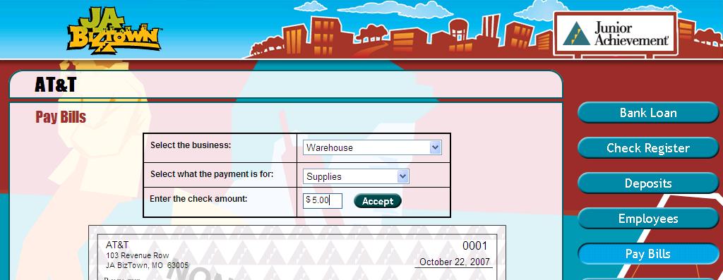3. Enter Employee Names and Jobs Click on the Employees button, and you will see the screen above. Using the Business Costs Sheet, complete the steps below.