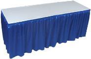 FURNITURE & ACCESSORIES Draped Display Tables (6' and 8' tables are skirted on 3 sides only. To have 4 th side draped, see 4 th side draping below.