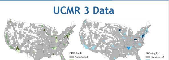Distribution From UCMR 3 Data Note: Other Sites May Have Problems in Dry Months States Affected