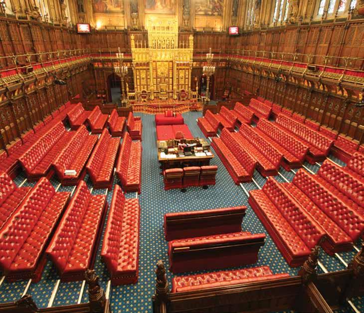 12 1 2 1 4 8 6 9 7 5 14 15 7 Throne 12 1 Woolsack 1 Content lobby 5 10 2 4 8 6 9 14 7 15 7 Bar of the House 11 Not-content lobby 1. Lord Speaker 2. Bishops. Conservatives 4. Government ministers 5.