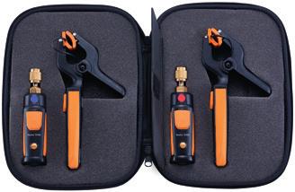Smart sets for air conditioning, refrigeration and heating technicians. The Smart Probes refrigeration set: 2x testo 549i and 2x testo 115i in the testo Smart Case.