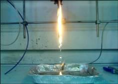 burning and dripping (risk: flame propagation) PE