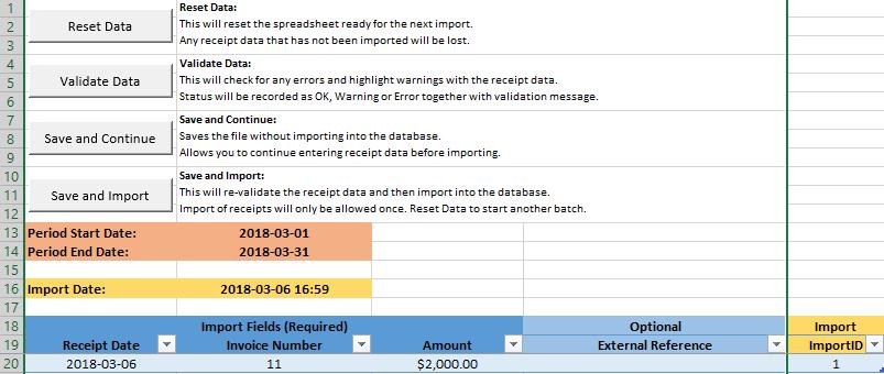 Import Once you re happy with the data, simply click the Save and Import button.