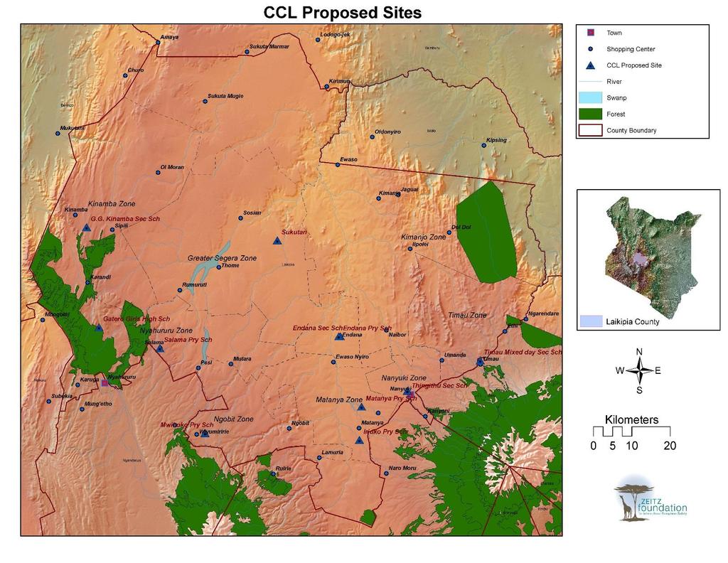 Methodology Study area: Laikipia County 9,462 km 2 in area Semi-arid with only 20% arable land Average annual