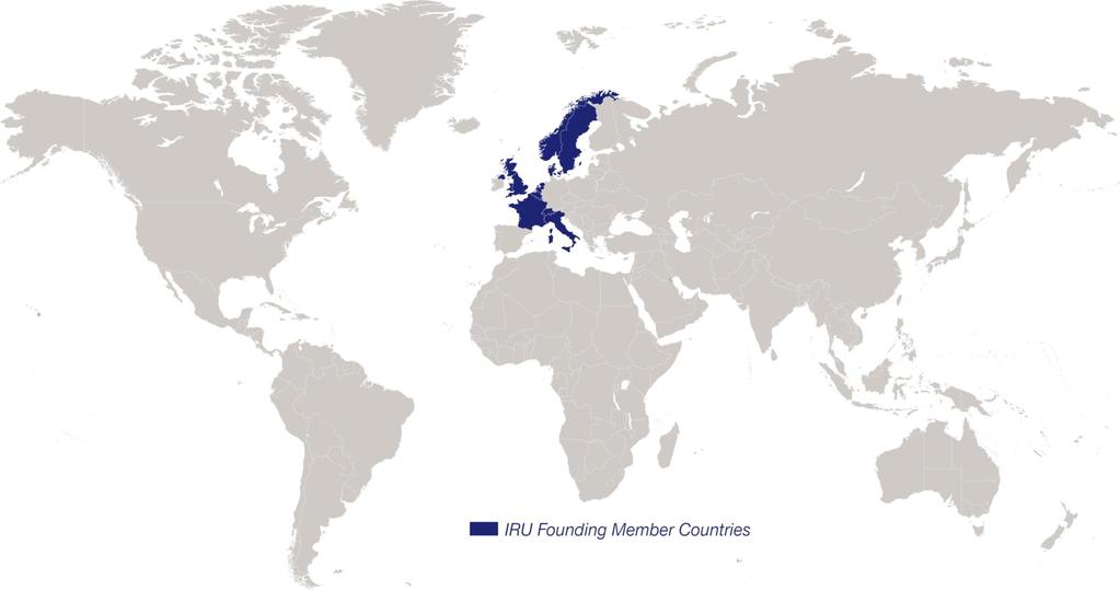 Evolution of IRU Membership 2012: 170 Members in 73