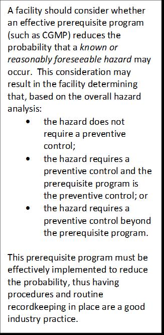Discussion: How robust should a prerequisite program be to use it as justification for a hazard not