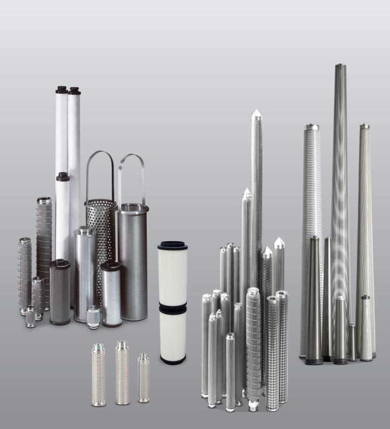 Cleanable filter elements Disposable filter element Nominal & absolute filtration Conical wedge wire filter elements SuperMesh conical filter elements Inline and pressure filter