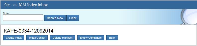 After submission of VIR and allocation of VIR number add / upload import general manifest by clicking the option