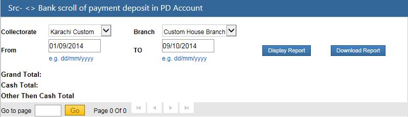 Warehouse Keepers (Bonded Warehouses) Fig-659 BankError! Bookmark not defined. scroll of payment deposit in PD Account Path: Left menu BankError! Bookmark not defined. scroll Bank scroll of payment deposit in PD Account agents.