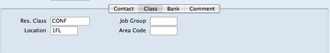 Class Card Res. Class: Use paste special to enter the correct Resource Classification on this field. Job Group: Use paste special to specify the Job Group (from Job Costing module) for this Resource.