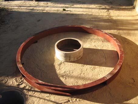 1. Making the well slab The step by step procedure In this case the well slab is made in reinforced concrete and is 1.