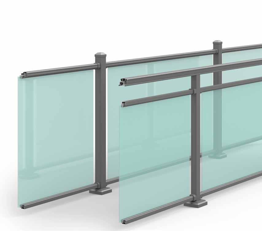 Glass Railing Glass Railing It s sleek, beautiful and low maintenance. Plus with its tempered glass, it meets code requirements. Add style and protection without blocking out a beautiful view.