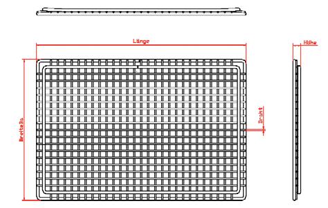 Technical Data Standard Bearing-Plate Mesh size Dimensions Wire Ø Inlay-Plate Load (kg) - even RK-System AD (mm) (external) (mm) weigth (kg) distribution over surface LxWxH RK-380 / 6-200 AD 380 / 6