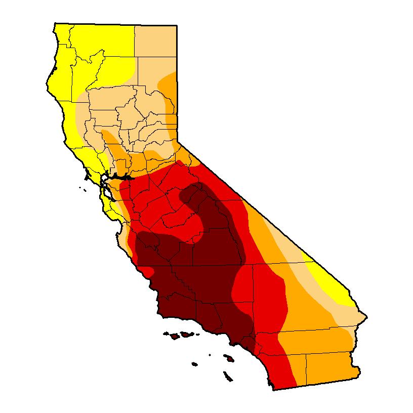 California s Current Drought Conditions US Drought Monitor As of October 11, 2016 US Drought Monitor As of