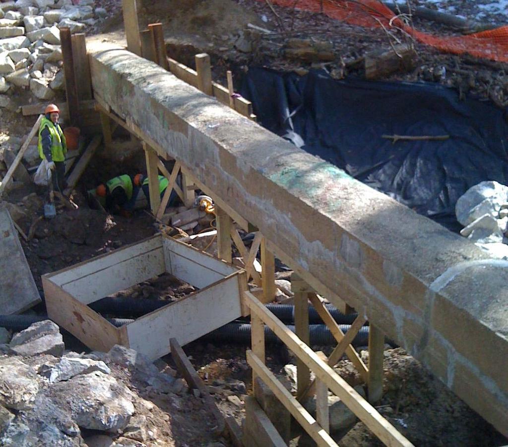 529 5. CFRP Strengthening by Fibrwrap Construction, LLC Prior to the executing the carbon fiber wrap portion of the scope of work, the repair of the footings and abutments recommended by J.W.