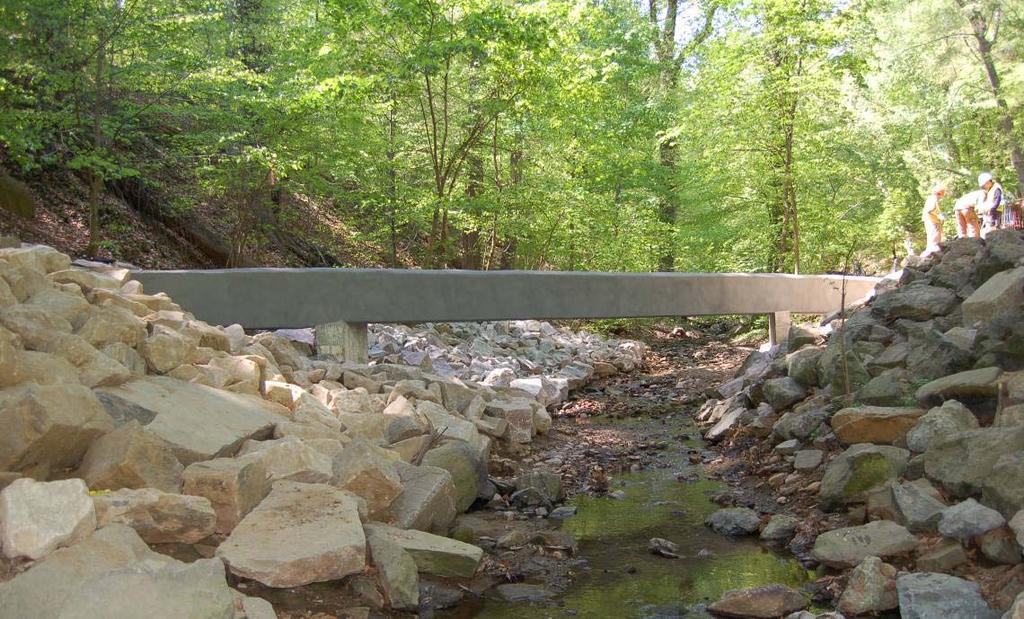The completed restoration of the Klingle Creek aerial sewer is shown in Figure 10. Figure 9.