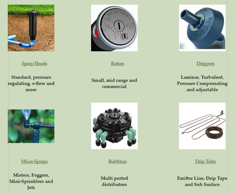 Irrigation Systems SPRAYS ROTORS DRIPPERS MICRO