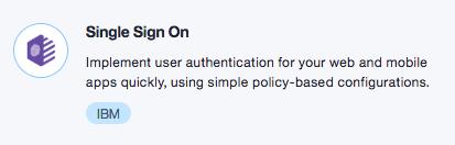 Single Sign-On service Single Sign-On for Bluemix is a policy-based authentication service providing SSO capabilities for Node.