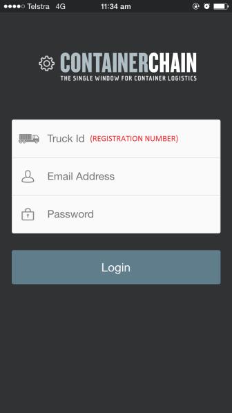 Each truck registration and driver will need to have their own login credentials.
