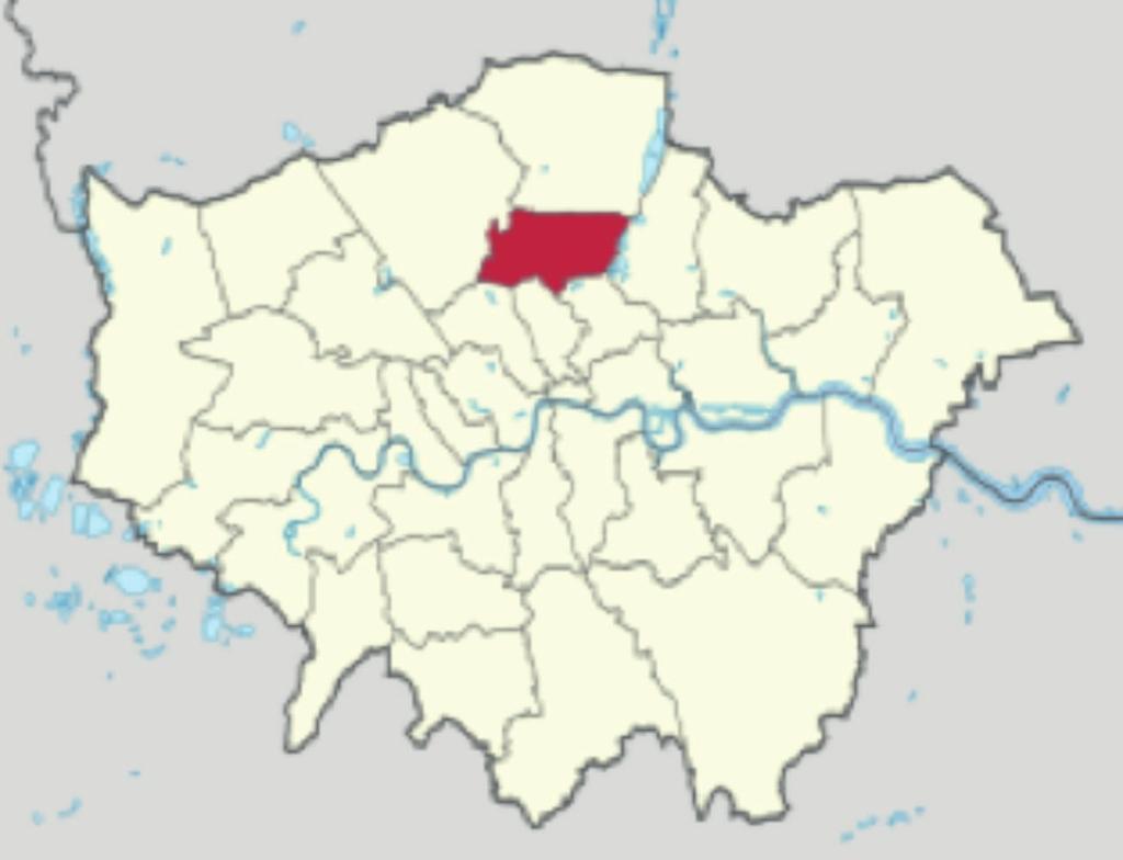 Haringey is located in the north of London. The borough shares borders with six other north London boroughs. Clockwise from the norrth: Enfield, Waltham Forest, Hackney, Islington, Camden, and Barnet.