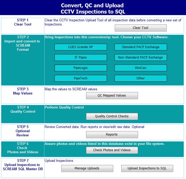 Figure 4: Example quality control interface To confirm that the contractor performed the QC checks and resolved any important errors, DWM required the QC reports with any data submittal.