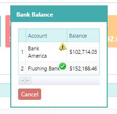 Business Summary Widget Bank Account wise Balance Clicking on the amount you will be navigated to Bank Book Report.