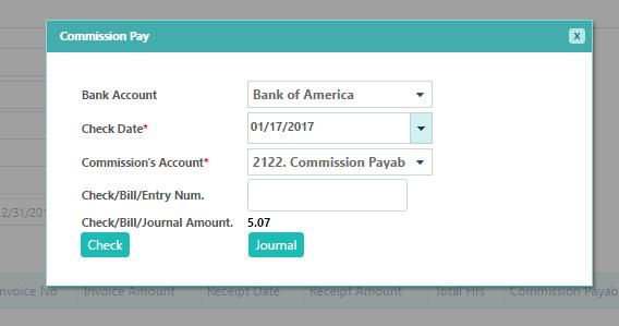 Select Invoice or Receipt to pay commission on invoice amount or customer receipt Select View Transactions and Select / Change From Date, To Date. Click on GO.
