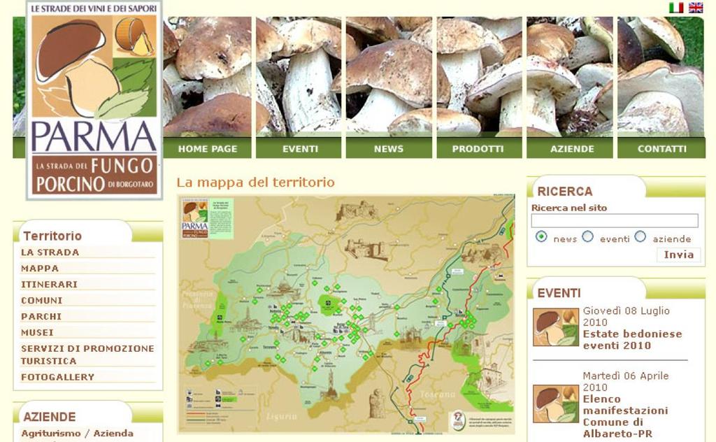 Example: The Borgatoro Mushroom trail (Emilia-Romagna) This trail was developed with support from the EU Leader initiative to give a thematic