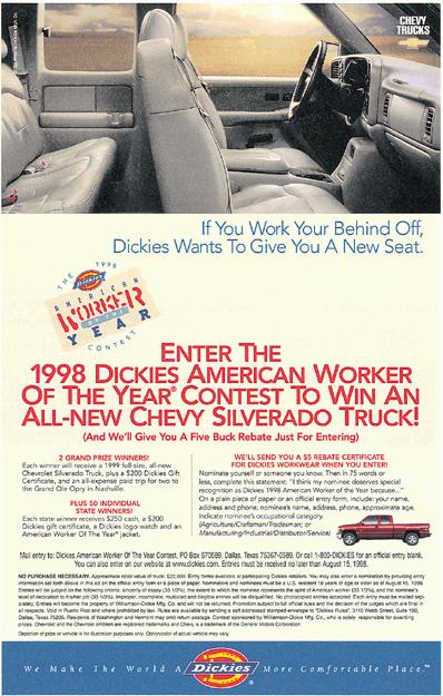 Contests and Sweepstakes Dickies