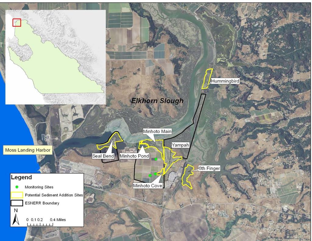 PROJECT SITE MAP 1: Priority planning sites for tidal marsh restoration