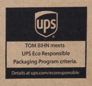 Shipping materials» Packaging that protects items from damage to reduce additional manufacturing and shipping» Environmentally responsible materials» Appropriately