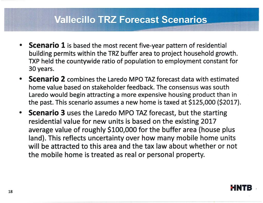 Scenaro 1 s based the most recent fve-year pattern of resdental buldng permts wthn the TRZ buffer area to project household growth.