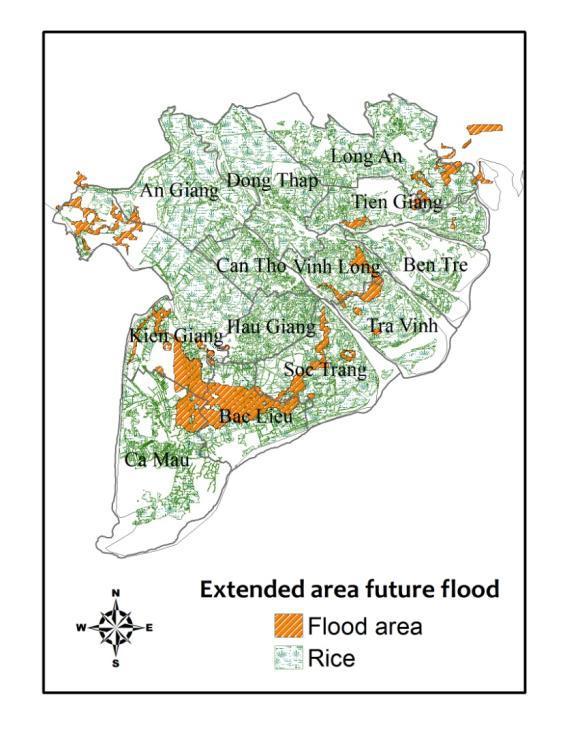 Change in future flood risk in Mekong River delta Serious flood