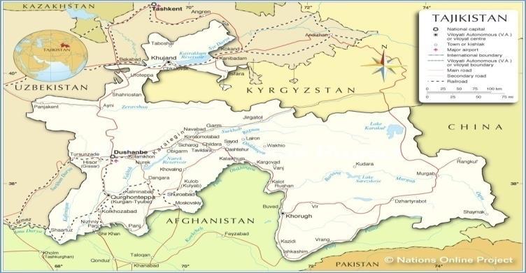Tajikistan at a Glance Tajikistan is a landlocked country in Central Asia with a population of 8.