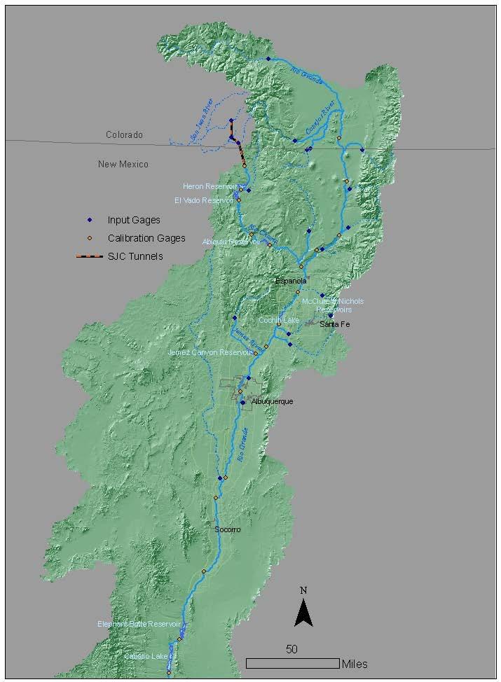 URGSiM Spatial Extent & Resolution: Mass Balance Units: 17 river reaches 13 Rio Grande 5 Rio Chama System 1 Jemez River 8 reservoirs Heron El Vado